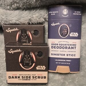 Star Wars Dr. Squatch Dark Side Scrub Soap and Sinister Sticc Deodorant Set
